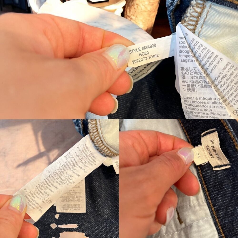 Madewell 9" Mid-Rise Skinny Jeans in Orland Wash Size 31Tencel Denim Edition - Picture 10 of 12